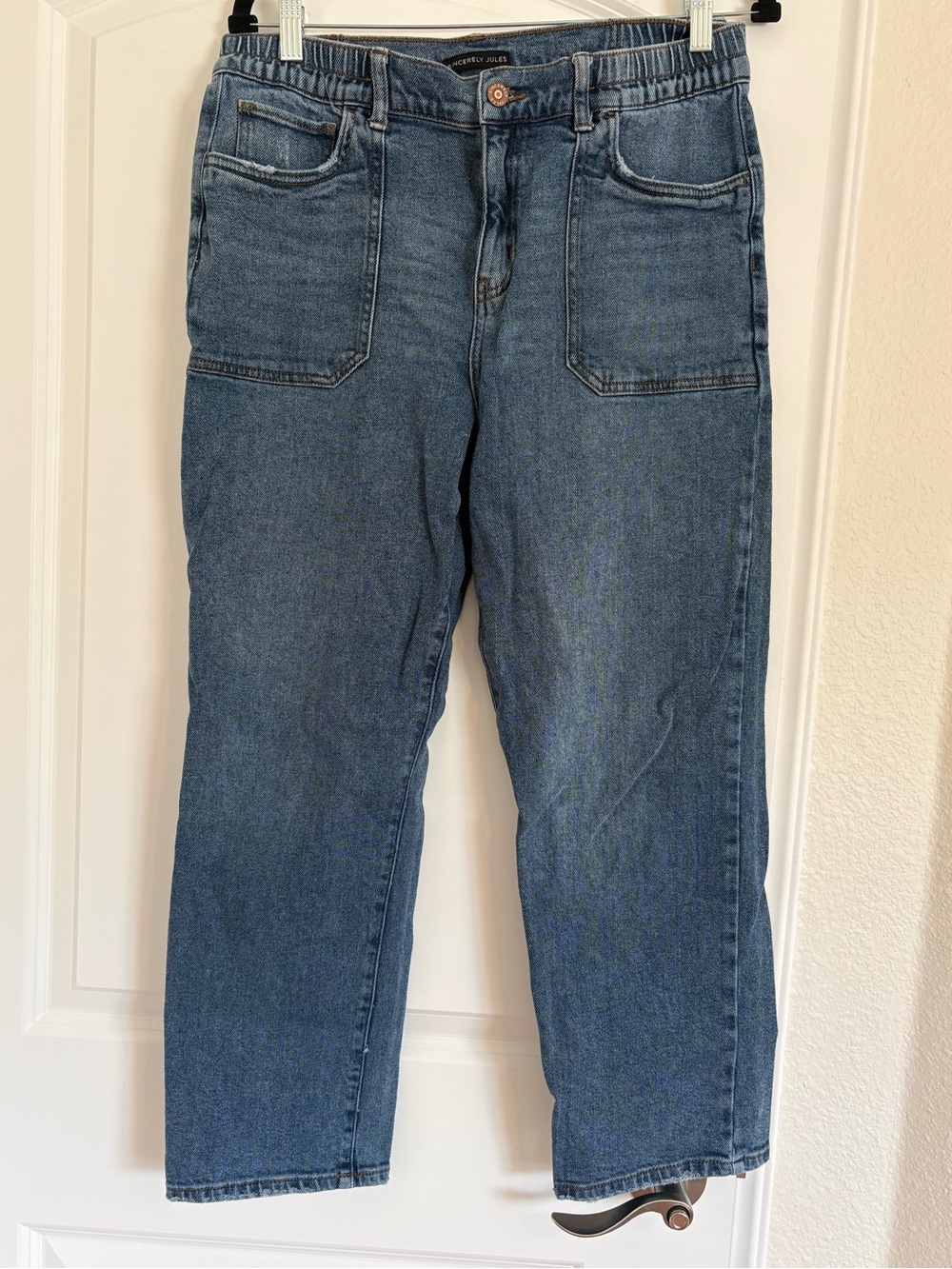 Sincerely Jules High-Rise Straight Leg Jeans - Medium Wash Blue